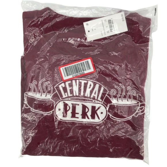 Friends Women's Long Sleeve Casual Merlot Cropped Graphic Tee Choose Sizes - Picture 4 of 7